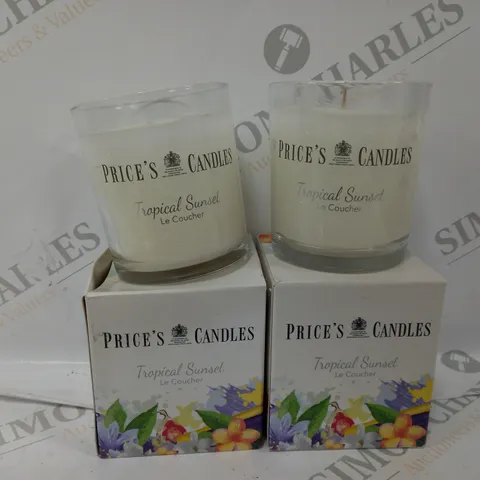 BOXED SET OF 2 PRICES CANDLES TROPICAL SUNSET