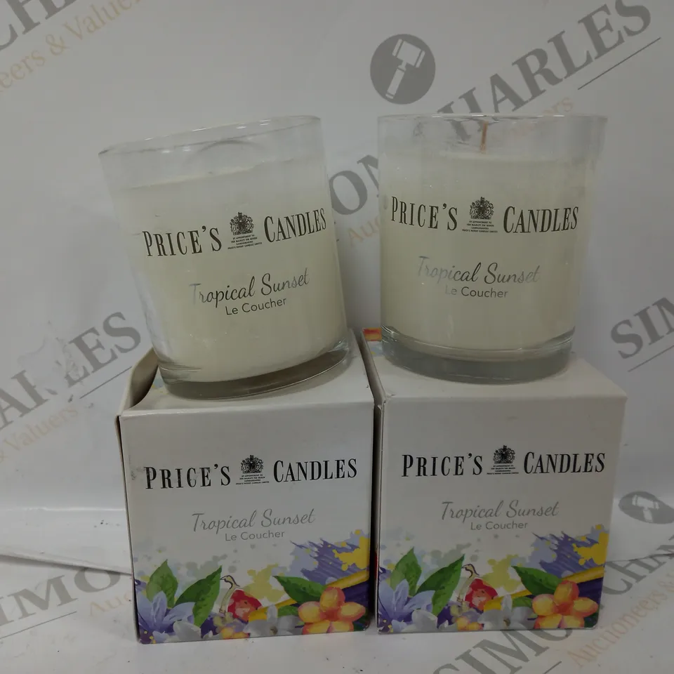 BOXED SET OF 2 PRICES CANDLES TROPICAL SUNSET