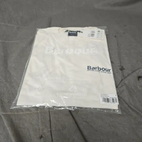 BARBOUR MOONWELL RELAXED TSHIRT IN WHISPER WHITE SIZE M