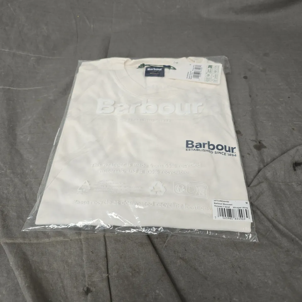 BARBOUR MOONWELL RELAXED TSHIRT IN WHISPER WHITE SIZE M