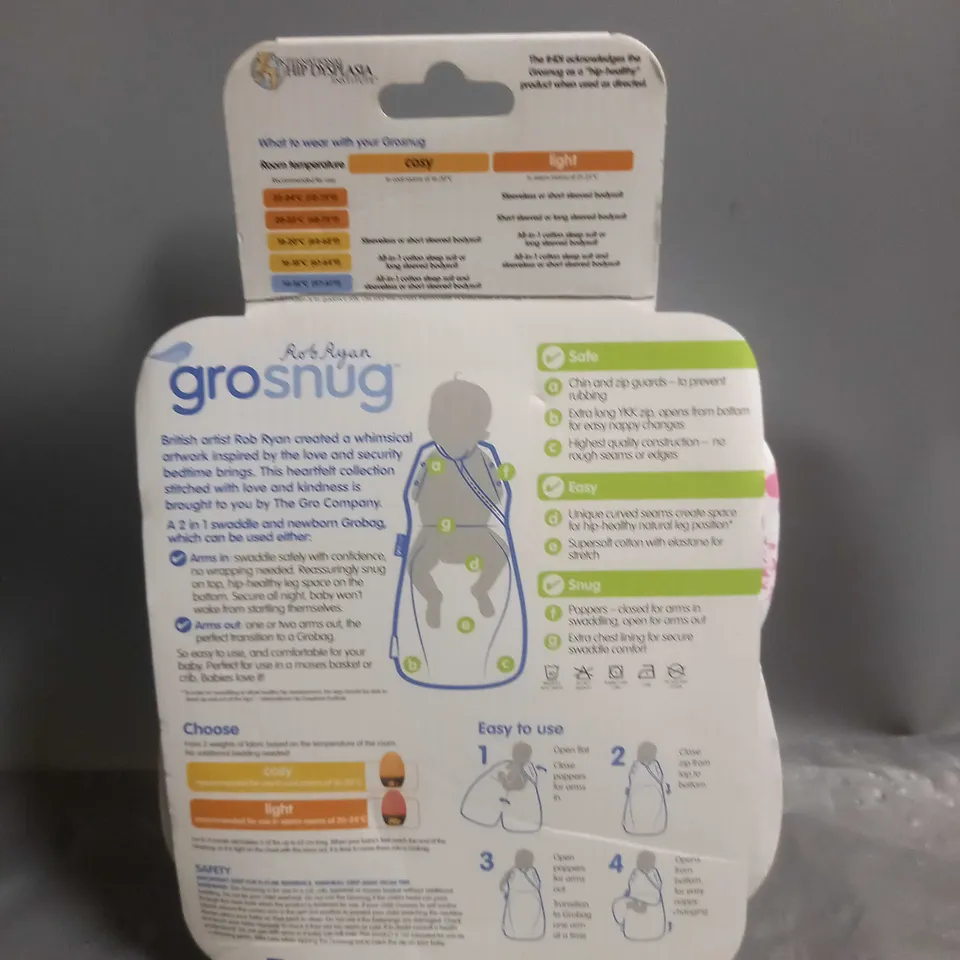ROB RYAN GROSNUG 2-IN-1 SWADDLE AND NEWBORN GROBAG