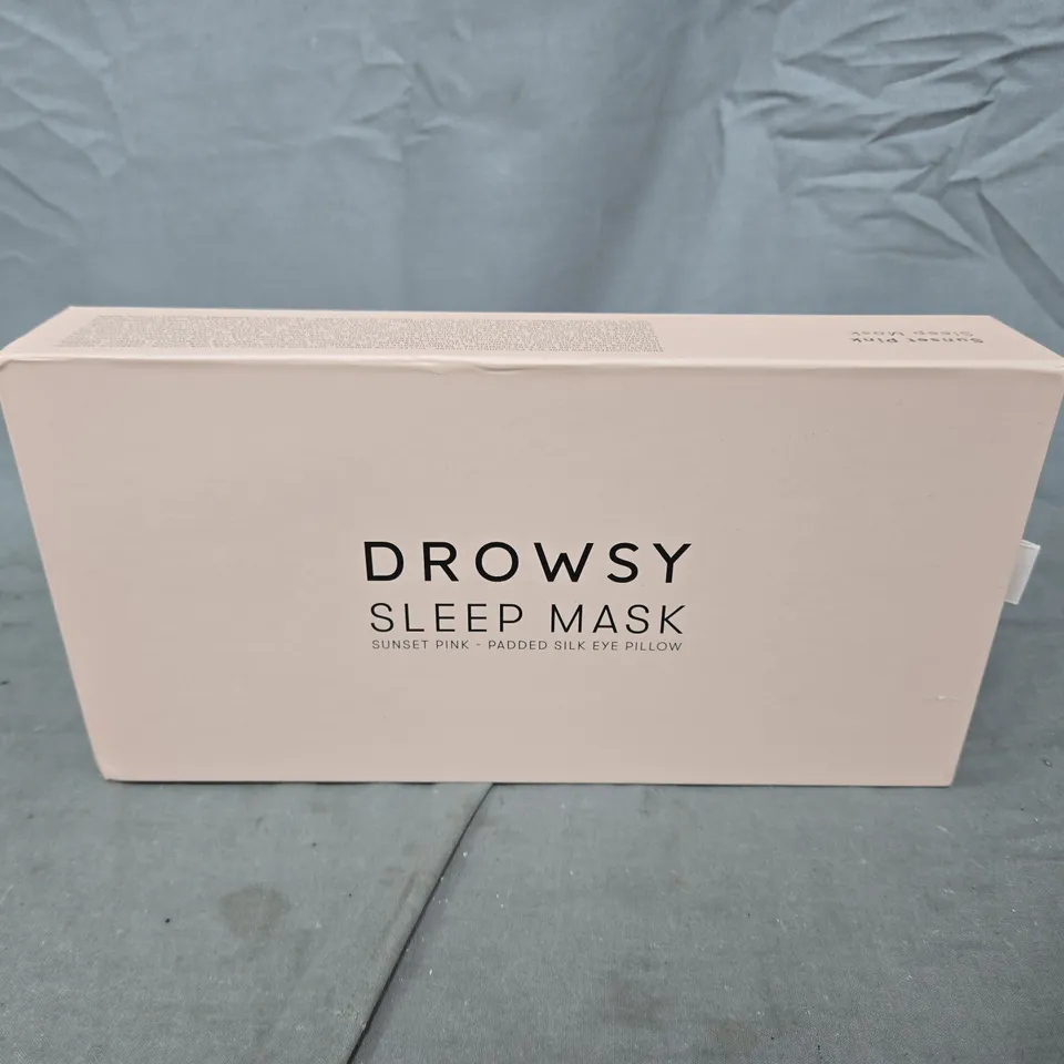 BOXED DROWSY SLEEP MASK IN SUNSET PINK
