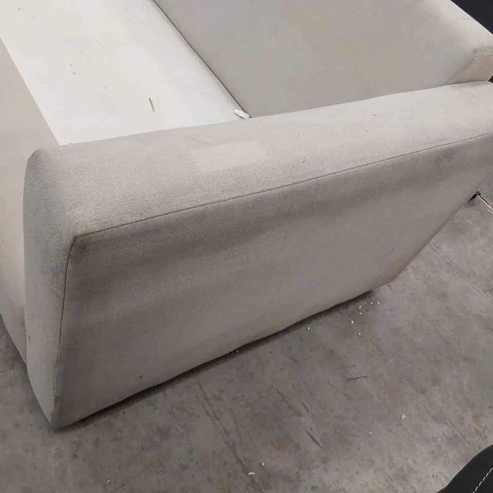 TWO SECTIONS BROWN LEATHER CORNER & THREE SEATER BAYFIELD