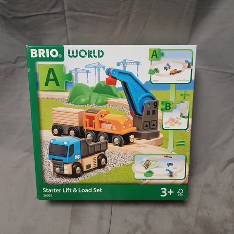 BRIO WORLD STARTER LIFT & LOAD SET 36028 – WOODEN RAILWAY TOY