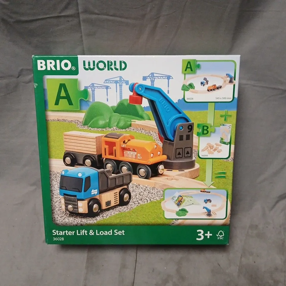 BRIO WORLD STARTER LIFT & LOAD SET 36028 – WOODEN RAILWAY TOY