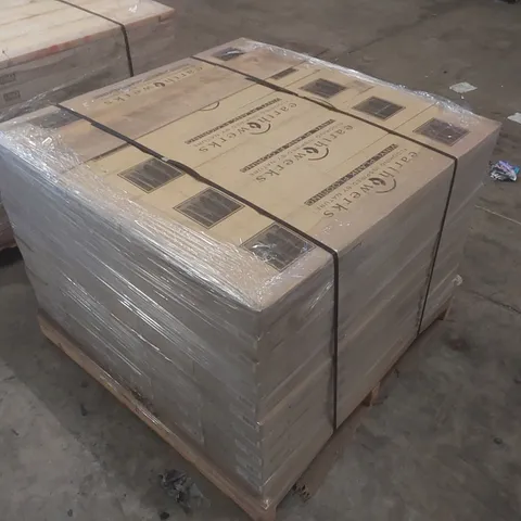 PALLET CONTAINING APPROXIMATELY 50x PACKS OF BRAND NEW EARTH WORKS LVT LUXURY VINYL TILE G.W.c 9810 50 PACKS 184 x 950X3MM 50 WEAR LAYER