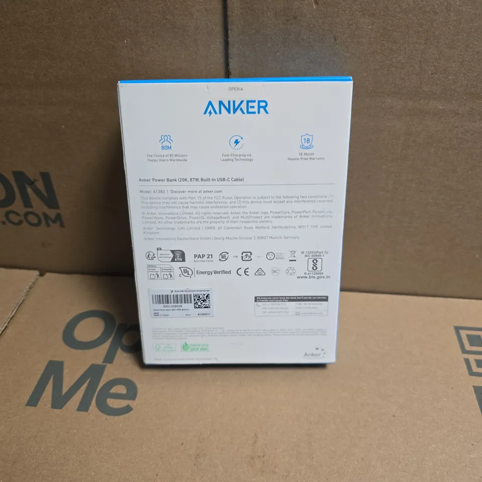 SEALED ANKER 20K POWER BANK - A1383