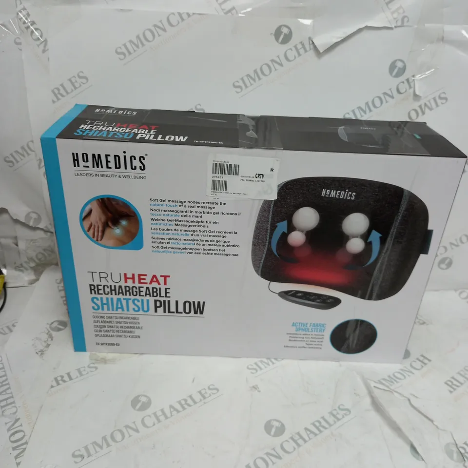 BOXED HOMEDICS TRUHEAT RECHARGEABLE SHIATSU PILLOW