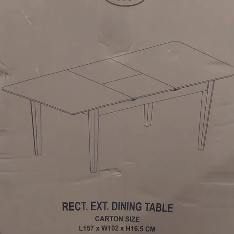 BOXED RECTANGULAR EXTENDING DINING TABLE - NAVY