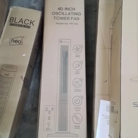 BOXED 40" OSCILLATING TOWER FAN WITH REMOTE CONTROL
