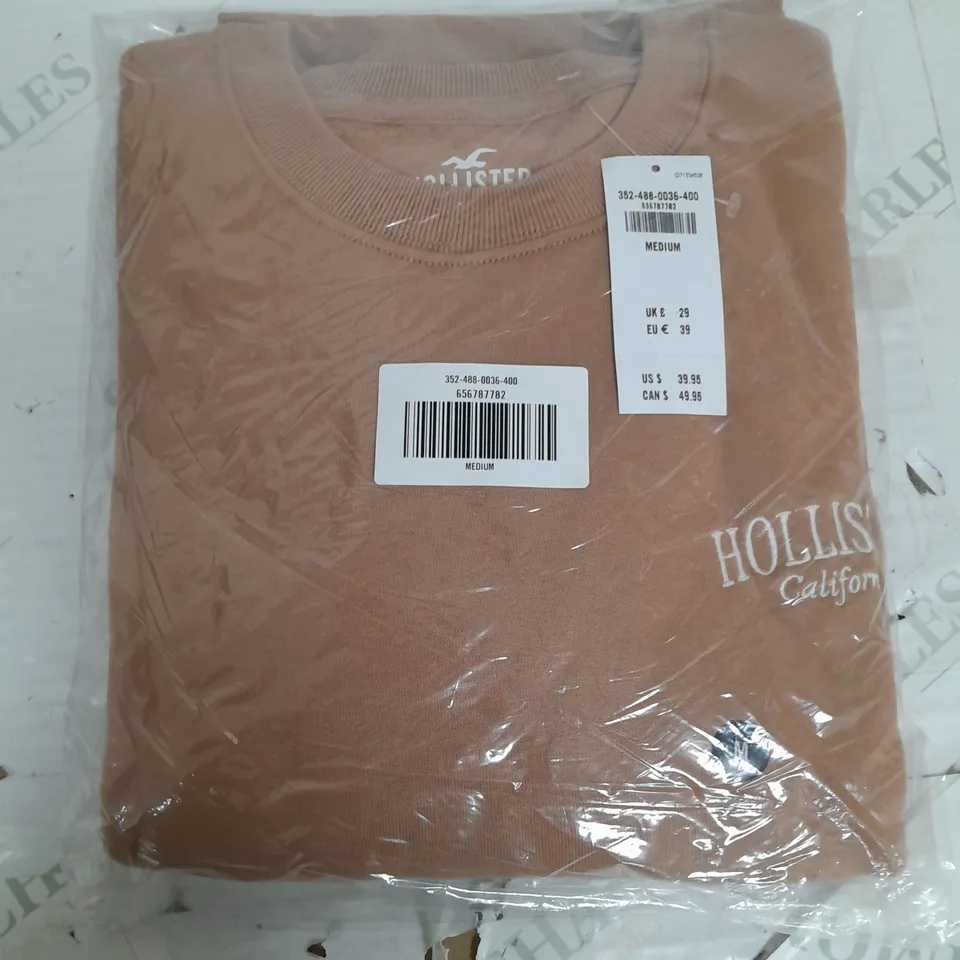 BAGGED HOLLISTER BROWN JUMPER - M