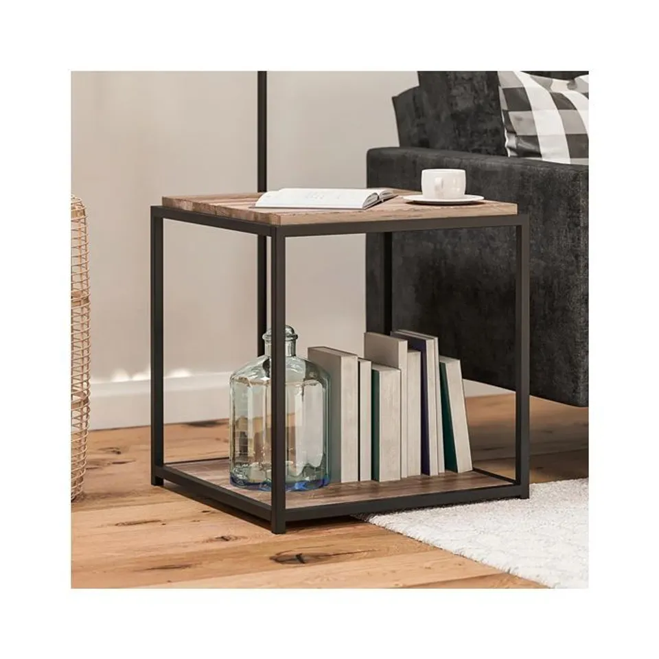 BOXED QUINCY END & SIDE TABLE - WEATHERED OAK LOOK (1 BOX)