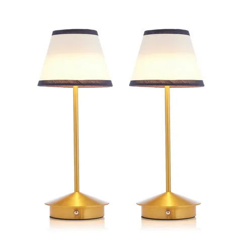 HOME STORIES SET OF TWO 2 IN 1 LAMPS WITH REMOVABLE LAMPSHADE