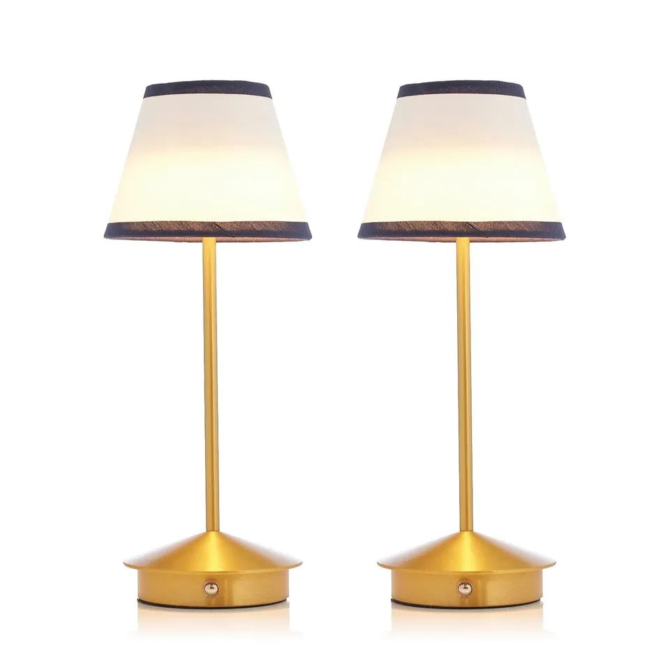 HOME STORIES SET OF TWO 2 IN 1 LAMPS WITH REMOVABLE LAMPSHADE