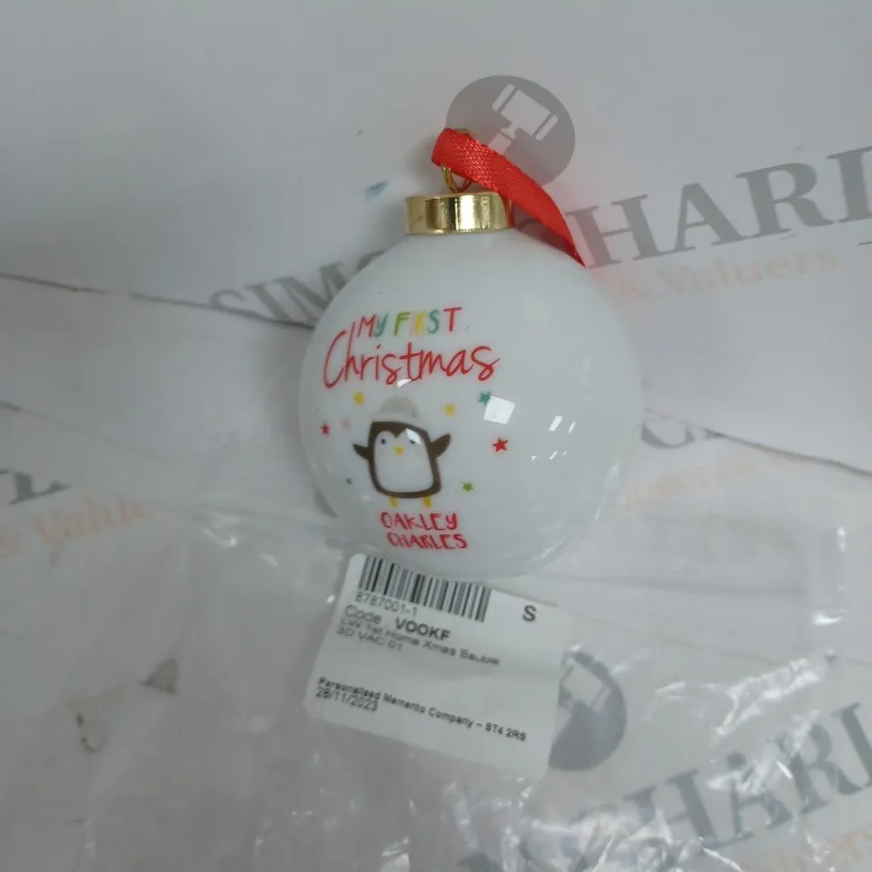 PERSONALISED 1ST CHRISTMAS BAUBLE  RRP £10.99