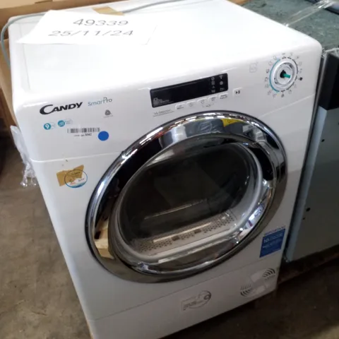 CANDY SMART PRO CSOEC9DCG-80 FREESTANDING 9KG CONDENSER TUMBLE DRYER WHITE - UNPROCESSED RAW RETURN 