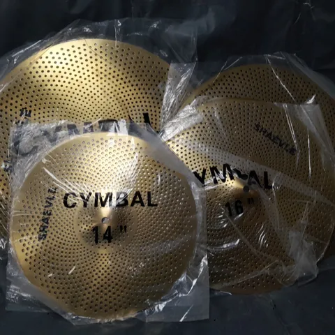 5 SHAEVLE  CYMBALS IN VARIOUS SIZES (20, 18, 16, 14")