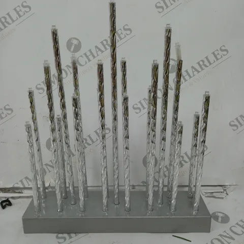 SILVER TUBE TABLE LIGHTS CHRISTMAS DECORATION