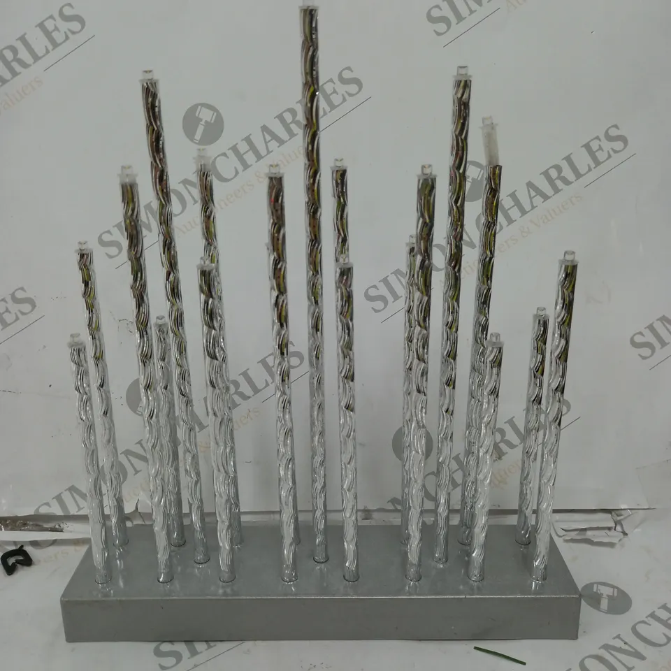 SILVER TUBE TABLE LIGHTS CHRISTMAS DECORATION RRP £17.99