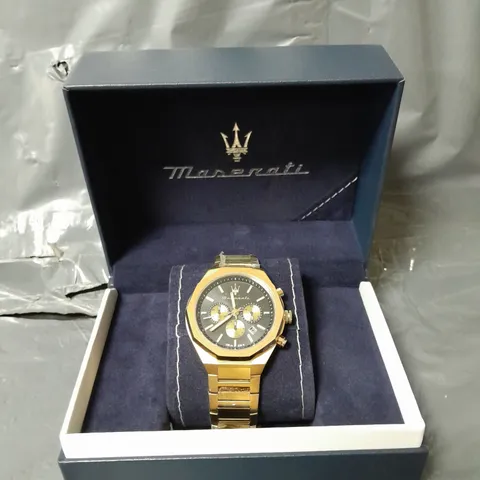 BOXED MASERATI STILE BLACK MENS WATCH