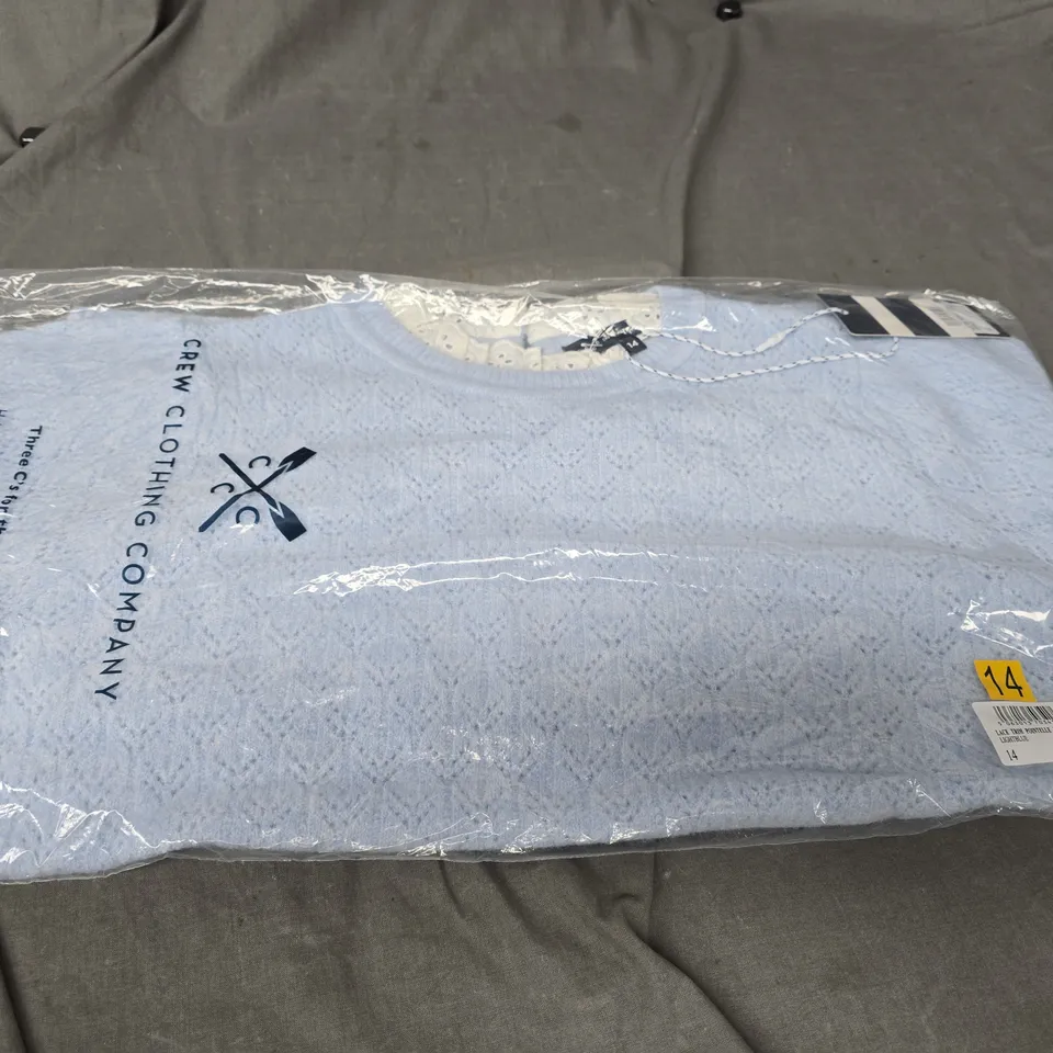 CREW CLOTHING COMPANY LACE TRIM JUMPER SIZE 14