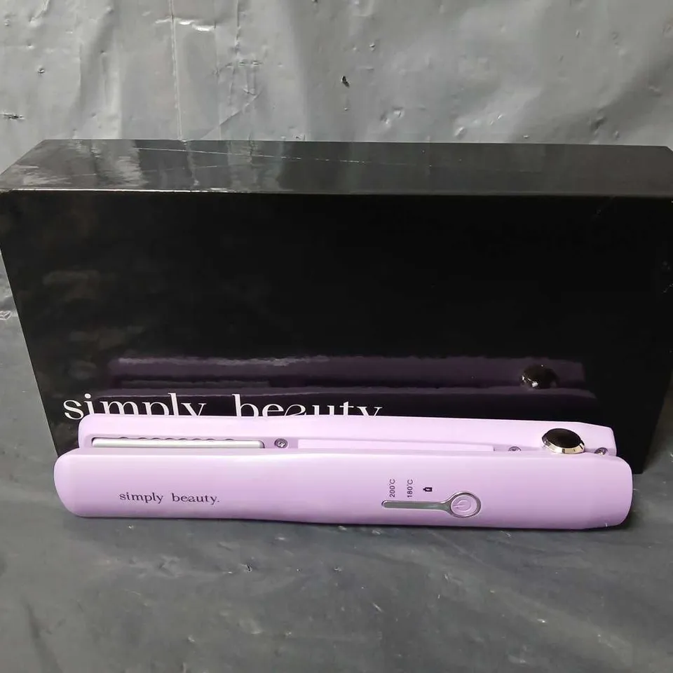 SIMPLY BEAUTY CORDLESS COMPACT STRAIGHTENER IN LILAC