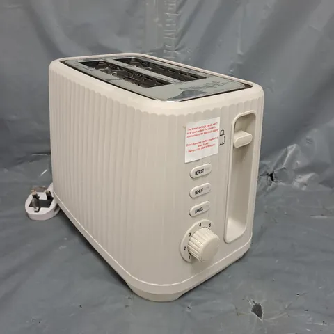 UNBRANDED 2-SLICE TOASTER IN OFF-WHITE