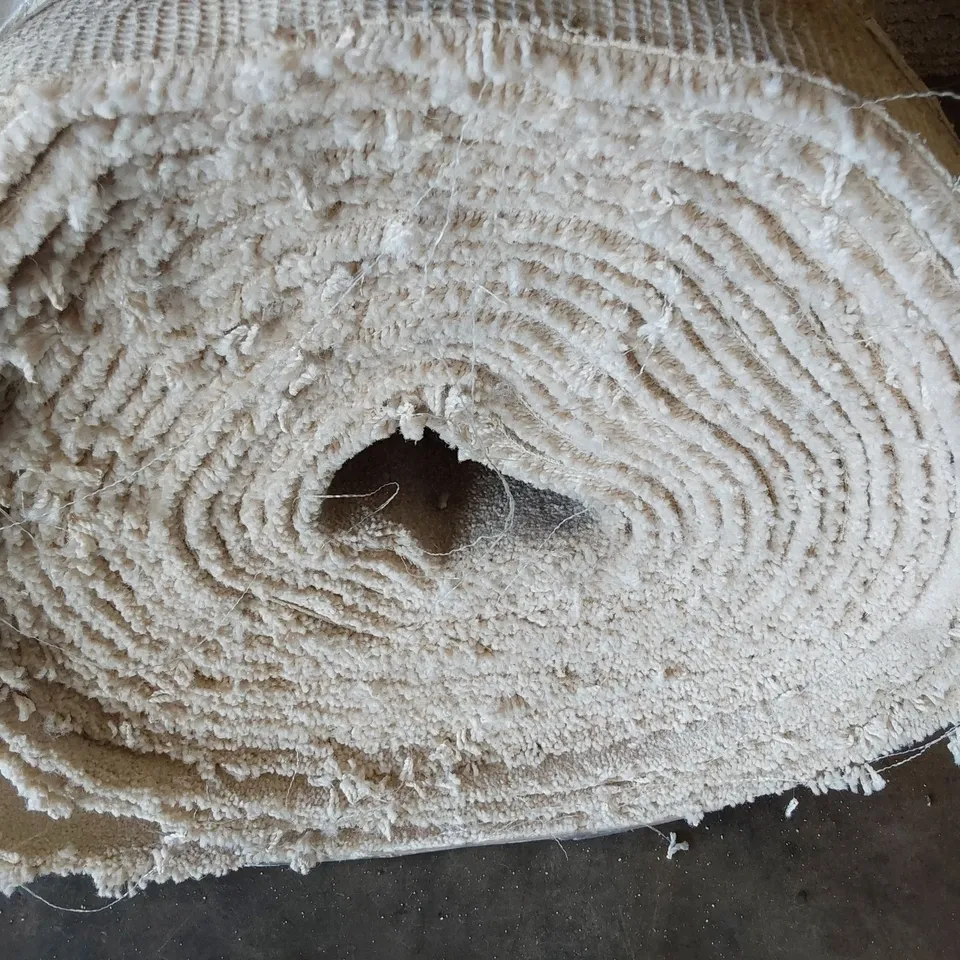 ROLL OF QUALITY AURA BEIGE CARPET APPROXIMATELY W 4M L 14.2M