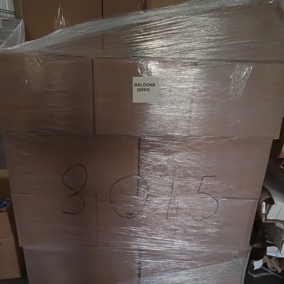 PALLET OF 25 BOXES OF BALLOONS AND PARTY ACCESSORIES 