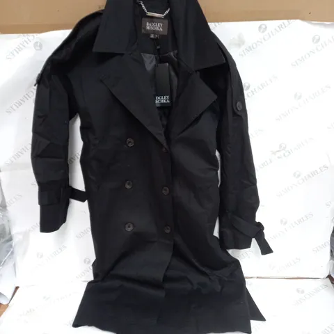 BADGLEY MISCHKA BLACK TRENCH COAT SIZE XL