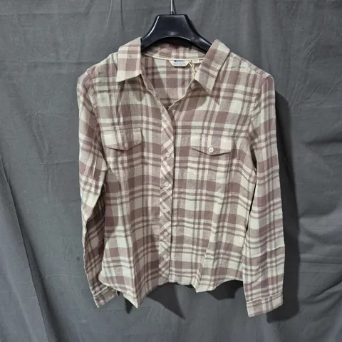 MOUNTAIN WAREHOUSE WILLOW BRUSHED FLANNEL SLIM FIT WOMEN'S SHIRT – BEIGE, UK 10 (EU 38, US 6)