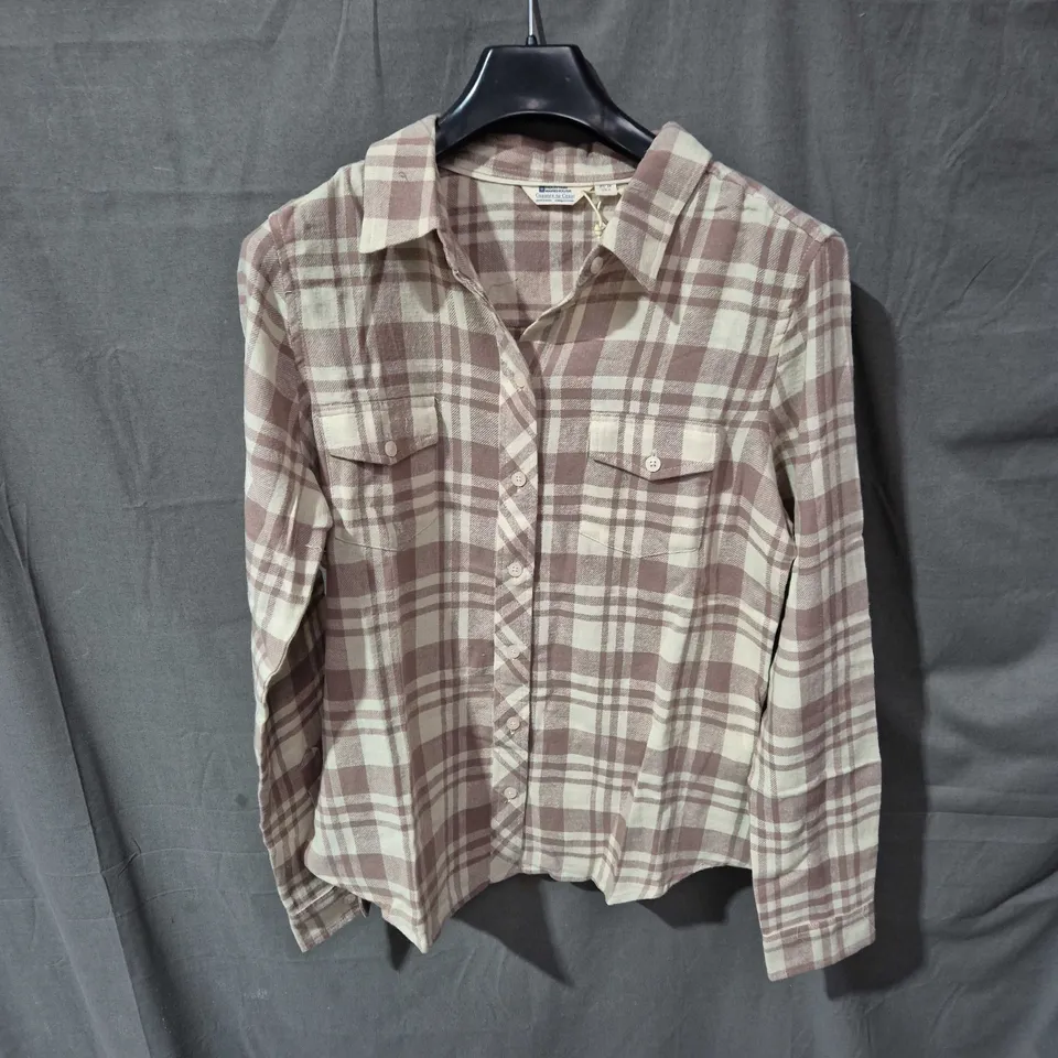 MOUNTAIN WAREHOUSE WILLOW BRUSHED FLANNEL SLIM FIT WOMEN'S SHIRT – BEIGE, UK 10 (EU 38, US 6)