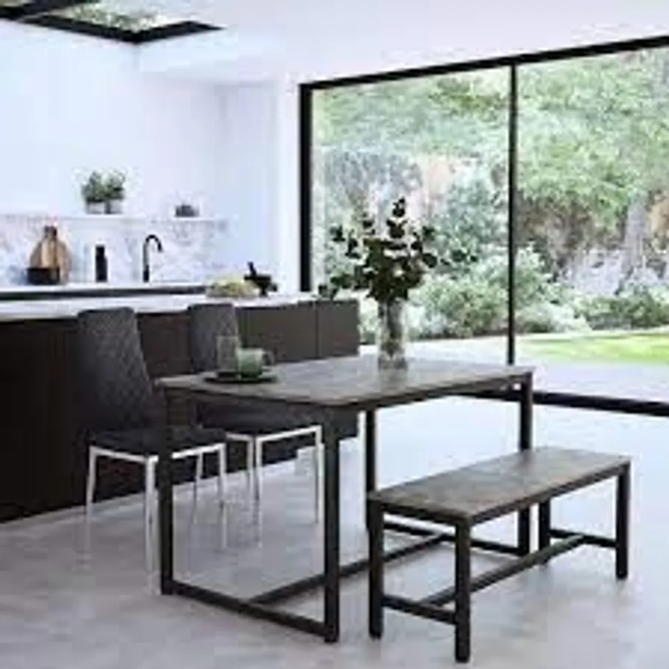 BOXED BRAND NEW  DESIGNER AVENUE INDUSTRIAL CONCRETE DINING TABLE 120CM