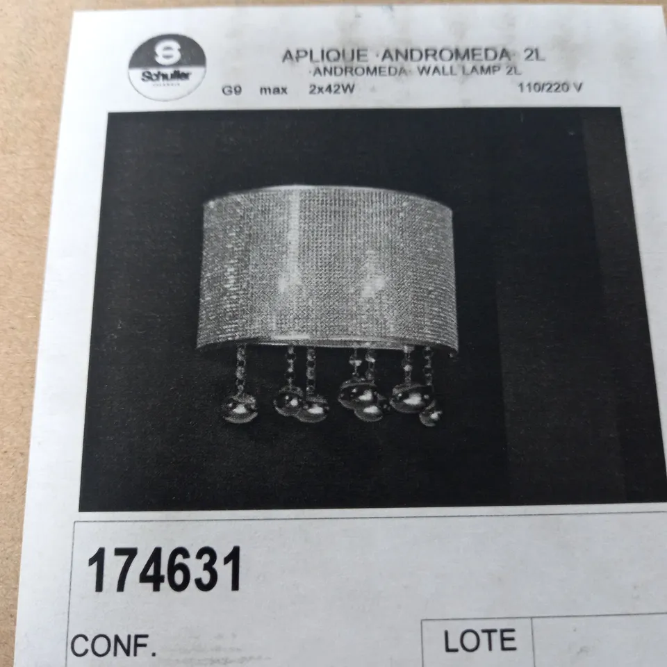 BOXED SCHULLER ANDROMEDA 2 LIGHT FLUSH MOUNT CHROME