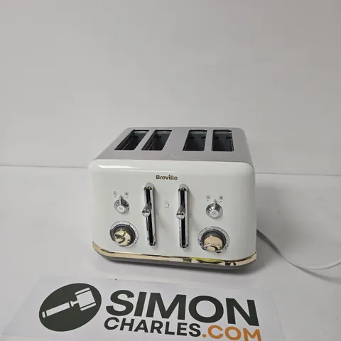 BREVILLE 4-SLICE TOASTER β WHITE WITH CHROME TRIM