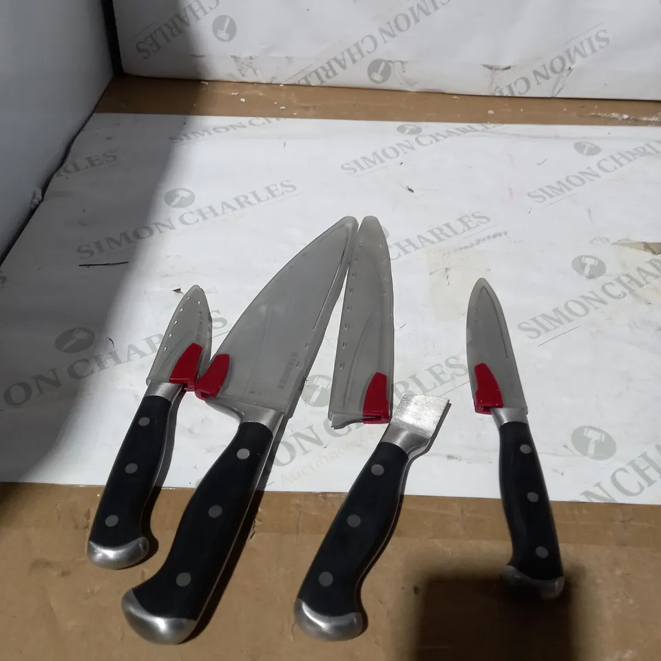 SABATIER 4 PIECE SET EDGEKEEPER SELF SHARPENING KNIVES