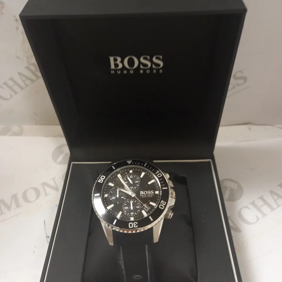 HUGO BOSS ADMIRAL BLACK CHRONOGRAPH WATCH RRP £211