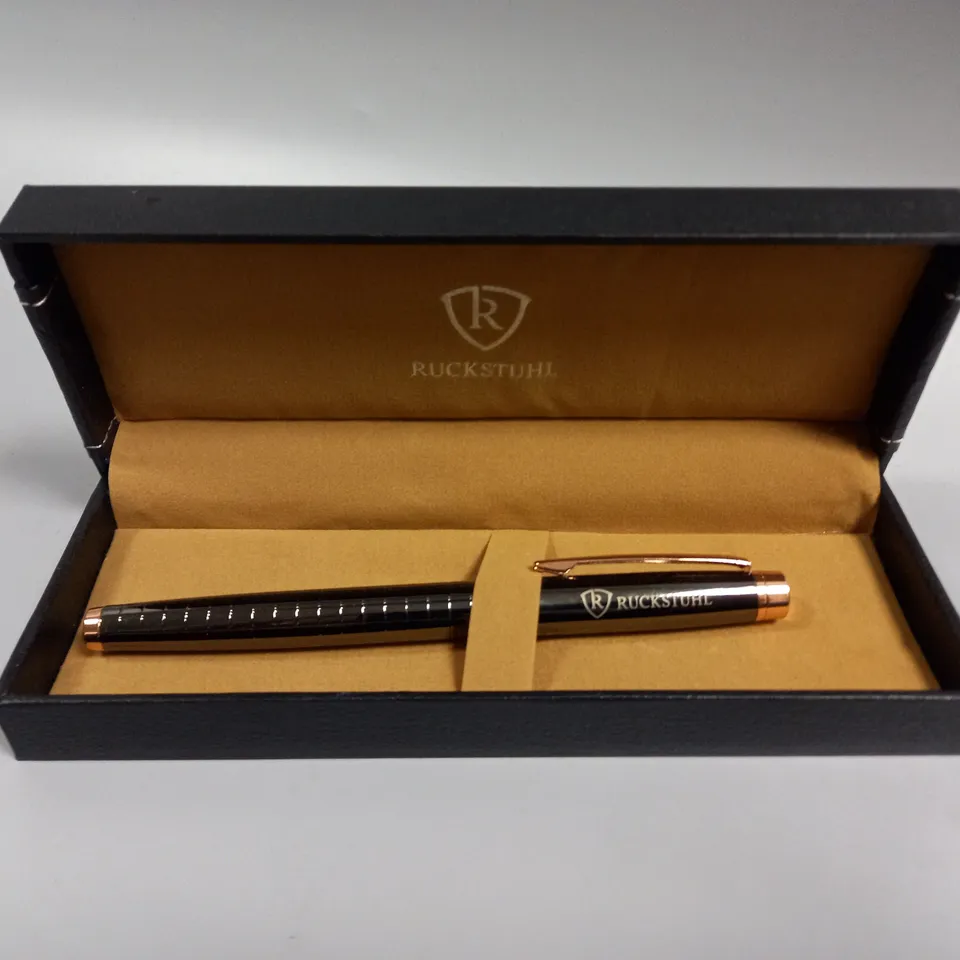 RUCKSTUHL STAINLESS STEEL LUXURY PEN IN GIFT BOX – HAND ASSEMBLED 