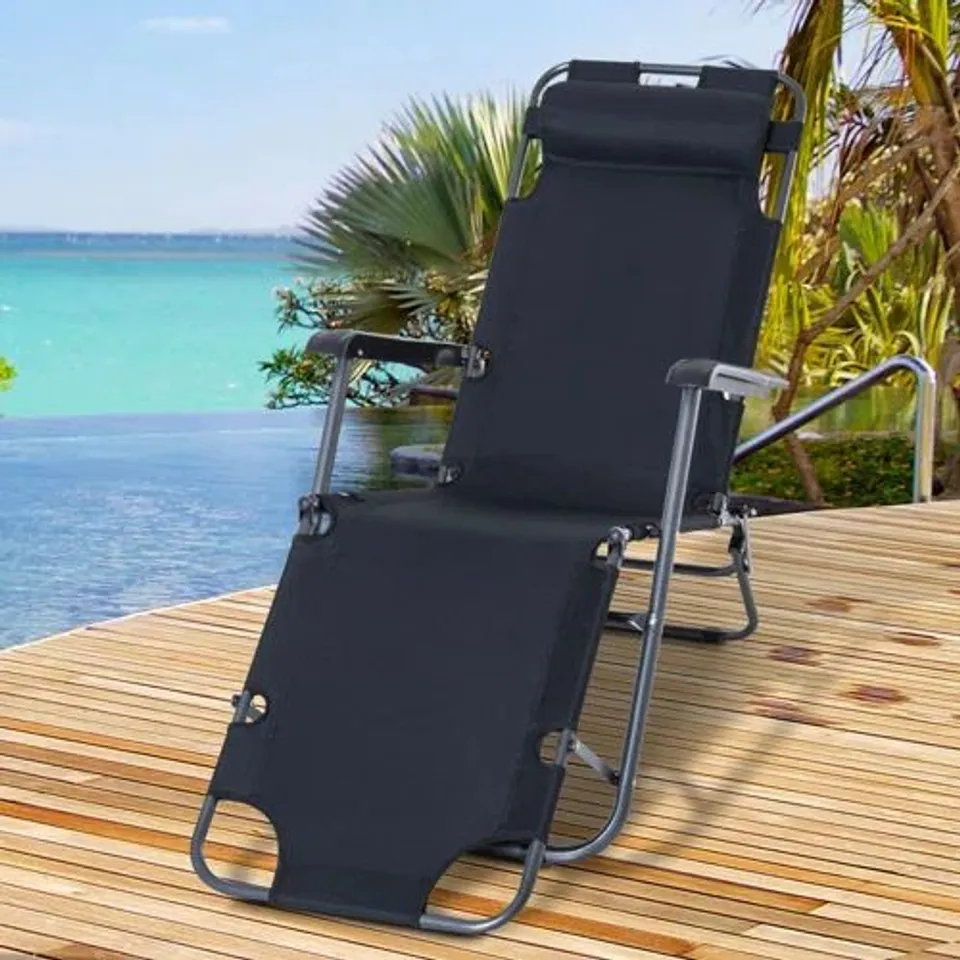 BOXED RECLINING SUN LOUNGER