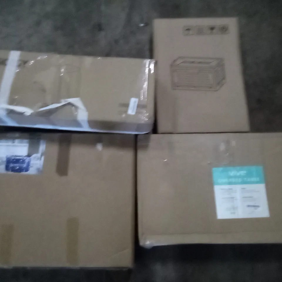 PALLET OF ASSORTED ITEMS INCLUDING OVERBED TABLE, PORTABLE FOLDABLE BATHTUB FOR ADULTS, COSICOSY CLOTHES DRYERS STORAGE BOX