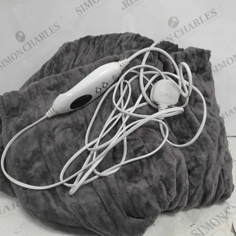 BOXED COZEE HOME VELVETSOFT HEATED THROW IN GREY