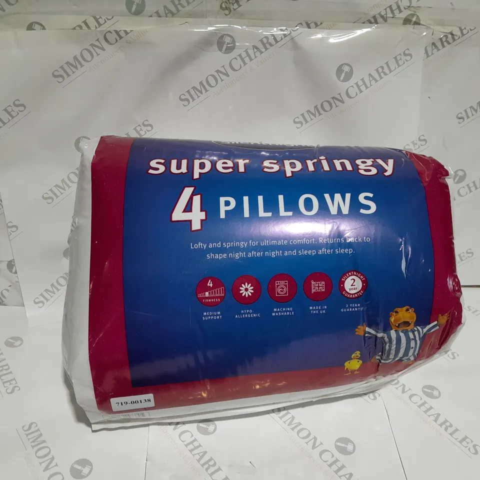SILENTNIGHT SUPER SPRINGY 4 PILLOWS