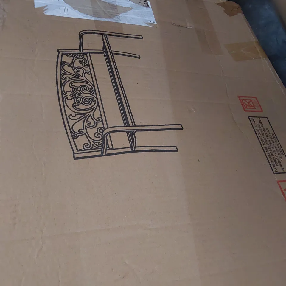 BOXED LINDEN GARDEN BENCH BLACK