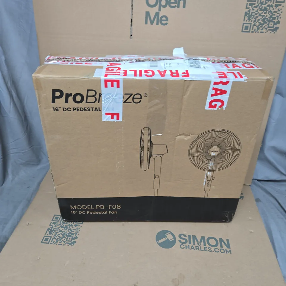 BOXED PROBREEZE 16"DC PEDESTAL FAN