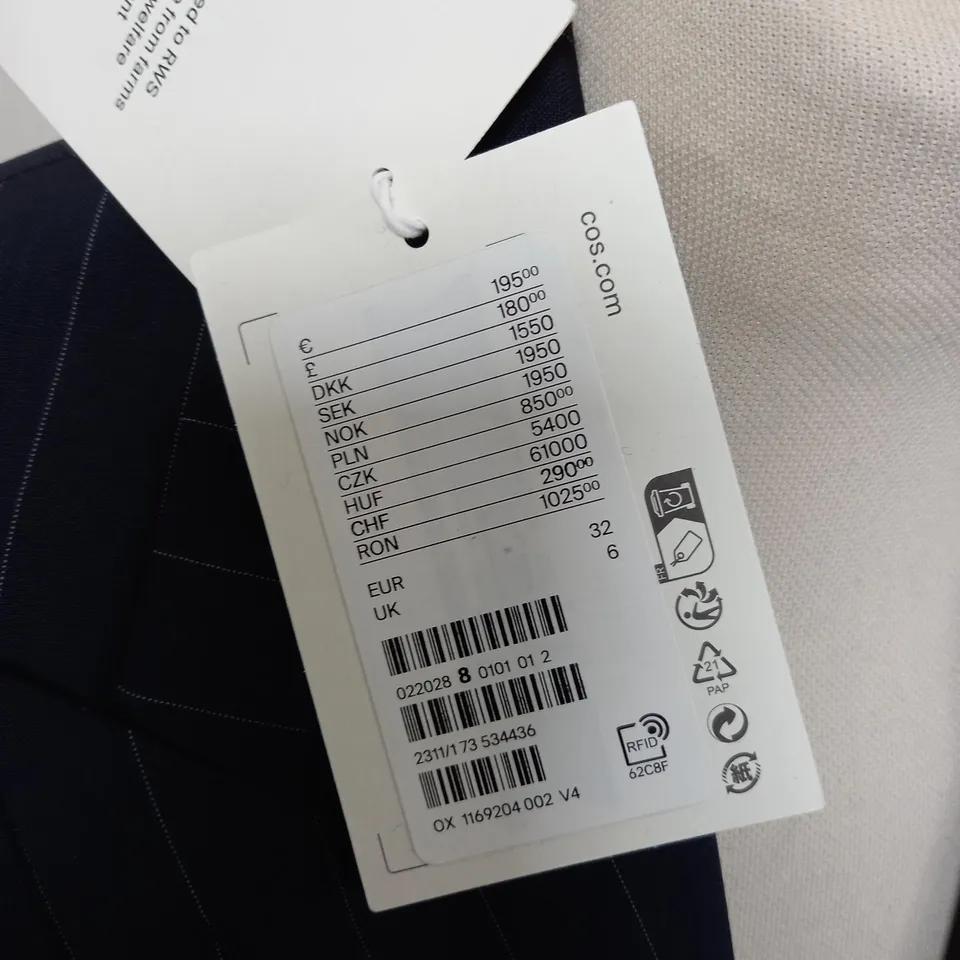 COS NAVY PIN STRIPE BLAZER - UK 6