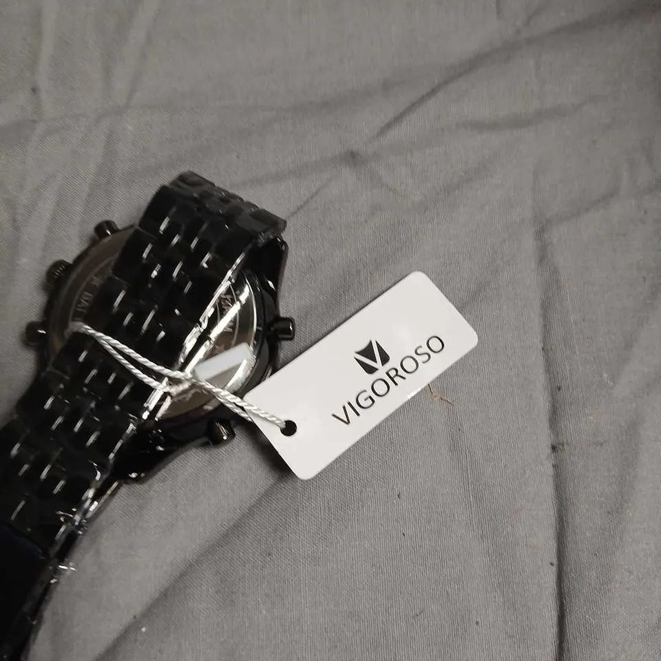VIGOROSO WRISTWATCH WITH BLUE DIAL AND STAINLESS STEEL BRACELET