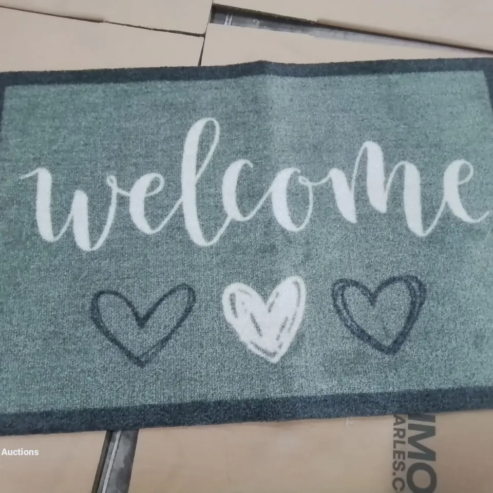 GREEN WELCOME DOORMAT