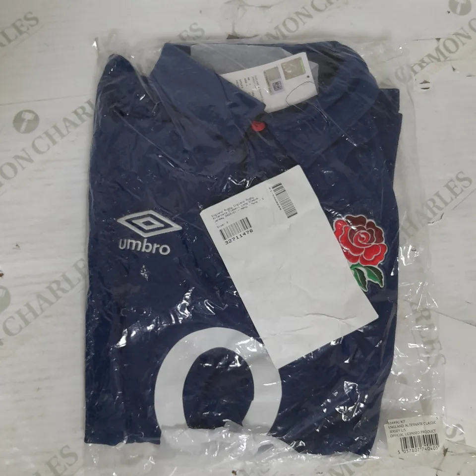 UMBRO ENGLAND ALTERNATE CLASSIC JERSEY IN BLUE SIZE S