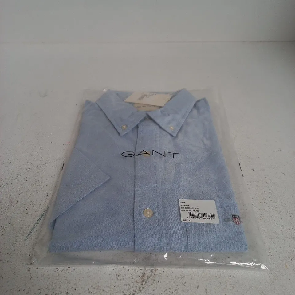 GANT REG OXFORD SS SHIRT LIGHT BLUE, SIZE XL