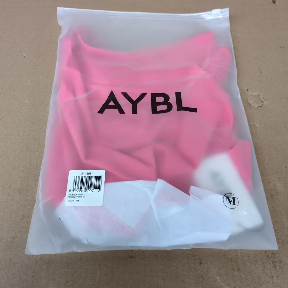 BAGGED ABYL PHYSIQUE SHORTS IN RASPBERRY PINK - MEDIUM